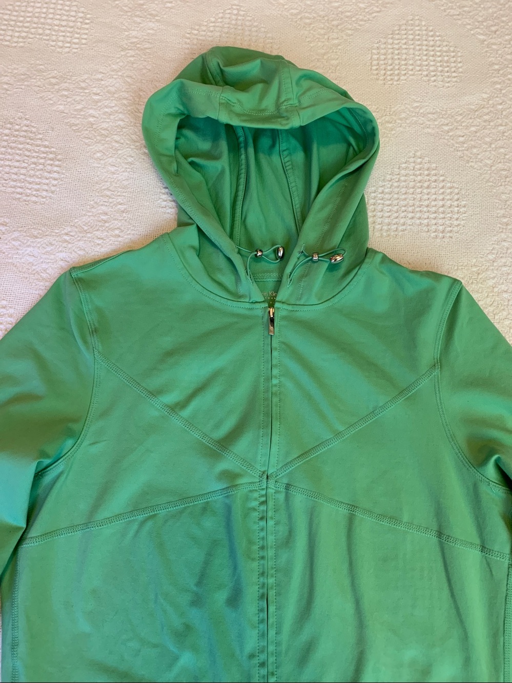 Calvin Klein performance quick dry nylon hoodie zip jacket with pockets